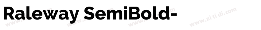 Raleway SemiBold字体转换